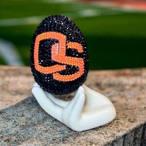 Easter Egg, O S U, Oregon State, College Football, Beavers, Rhinestones Crystals